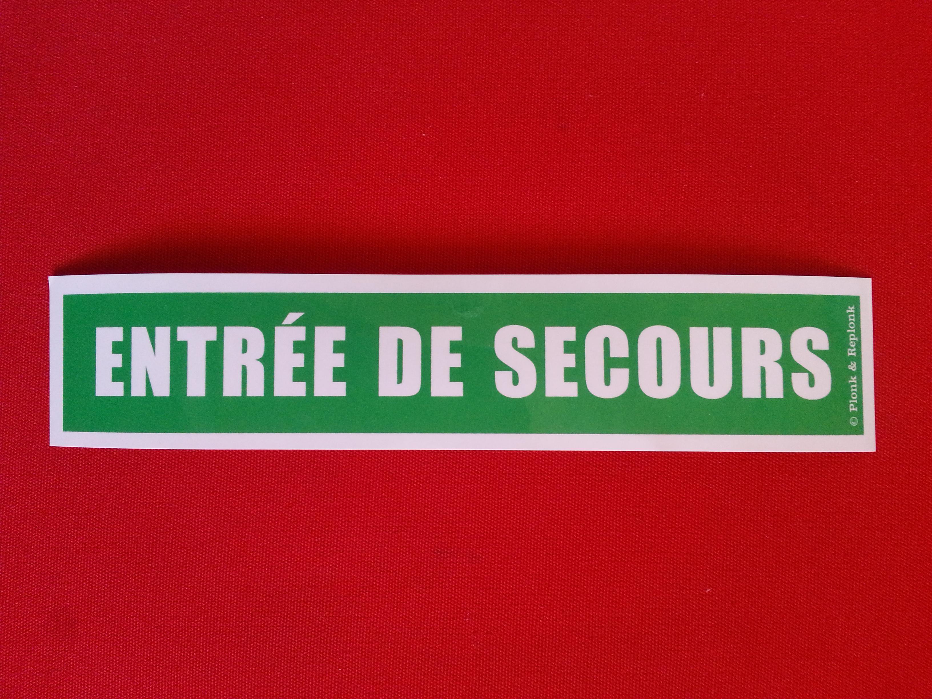 troc de troc sticker autocollant entrée de secours image 0