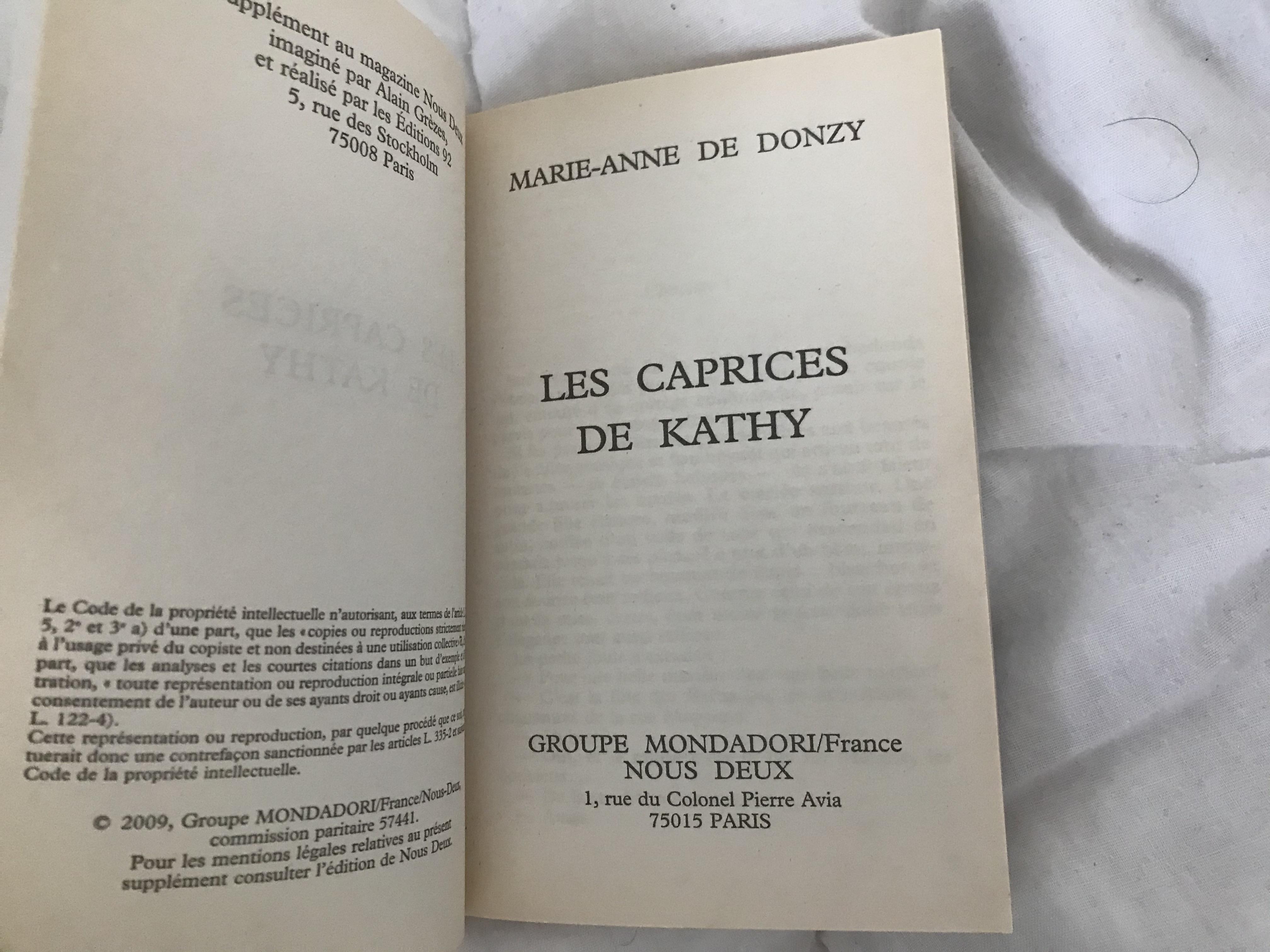 troc de troc les caprices de kathy collection nous deux n° 194 image 1