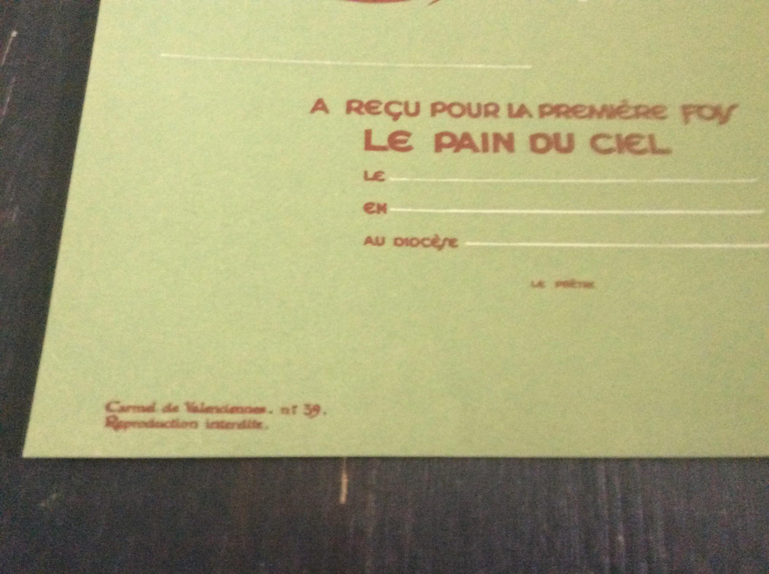 troc de troc certificat catholique pour offrir à une communion image 1