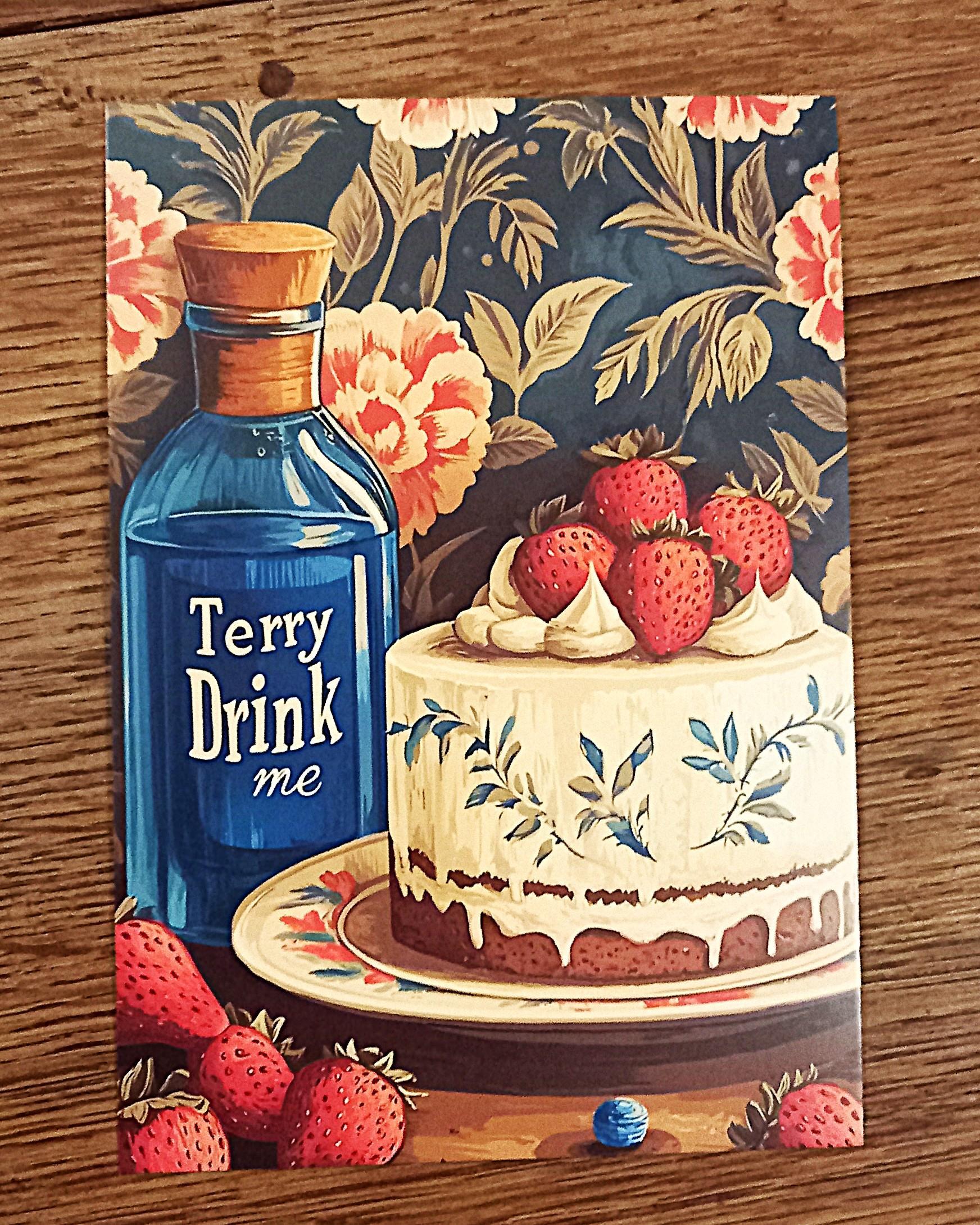 troc de troc carte postale "terry, drink me". image 0