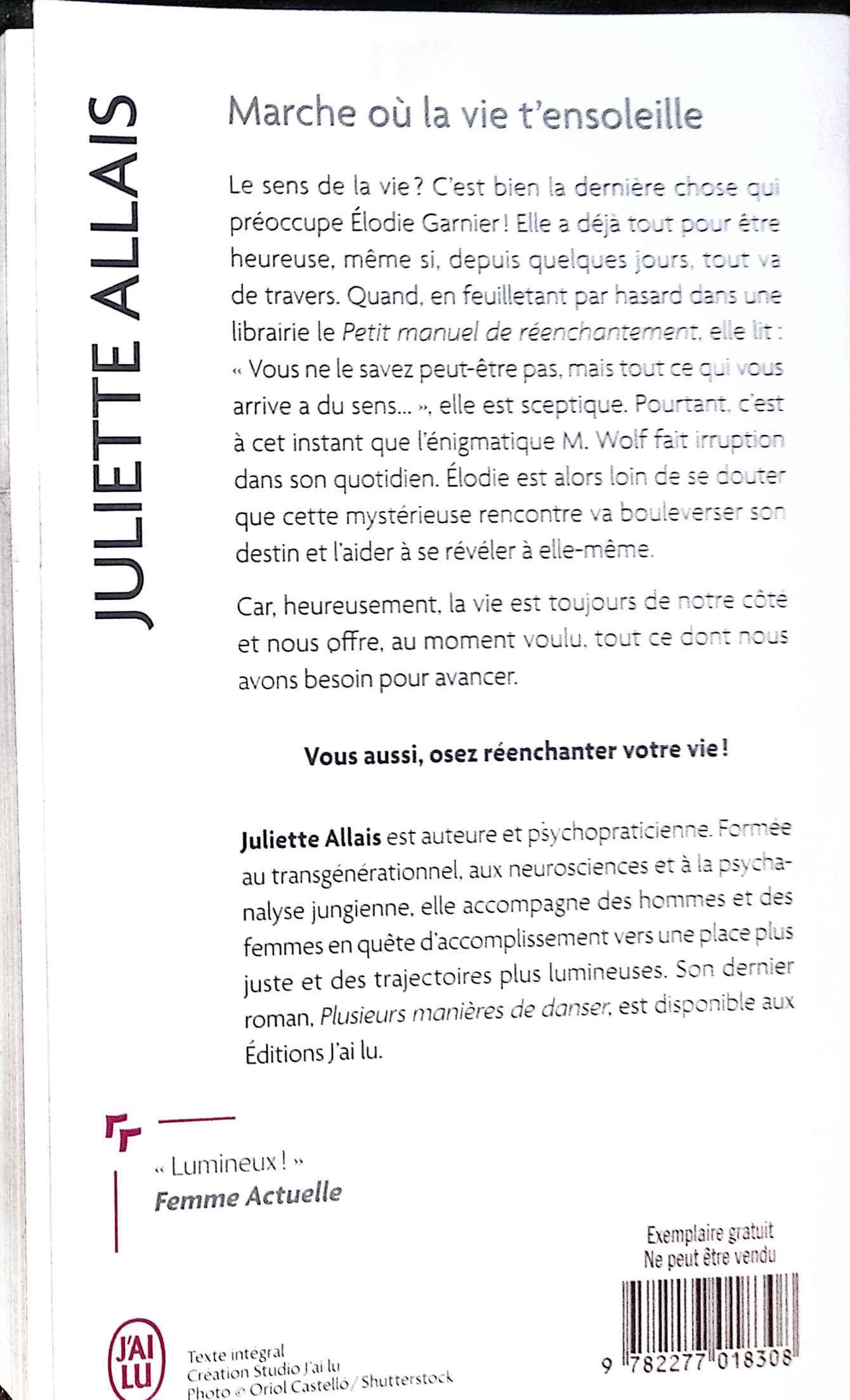 troc de troc livre - marche où la la vie t'ensoleille-  juliette allais image 1