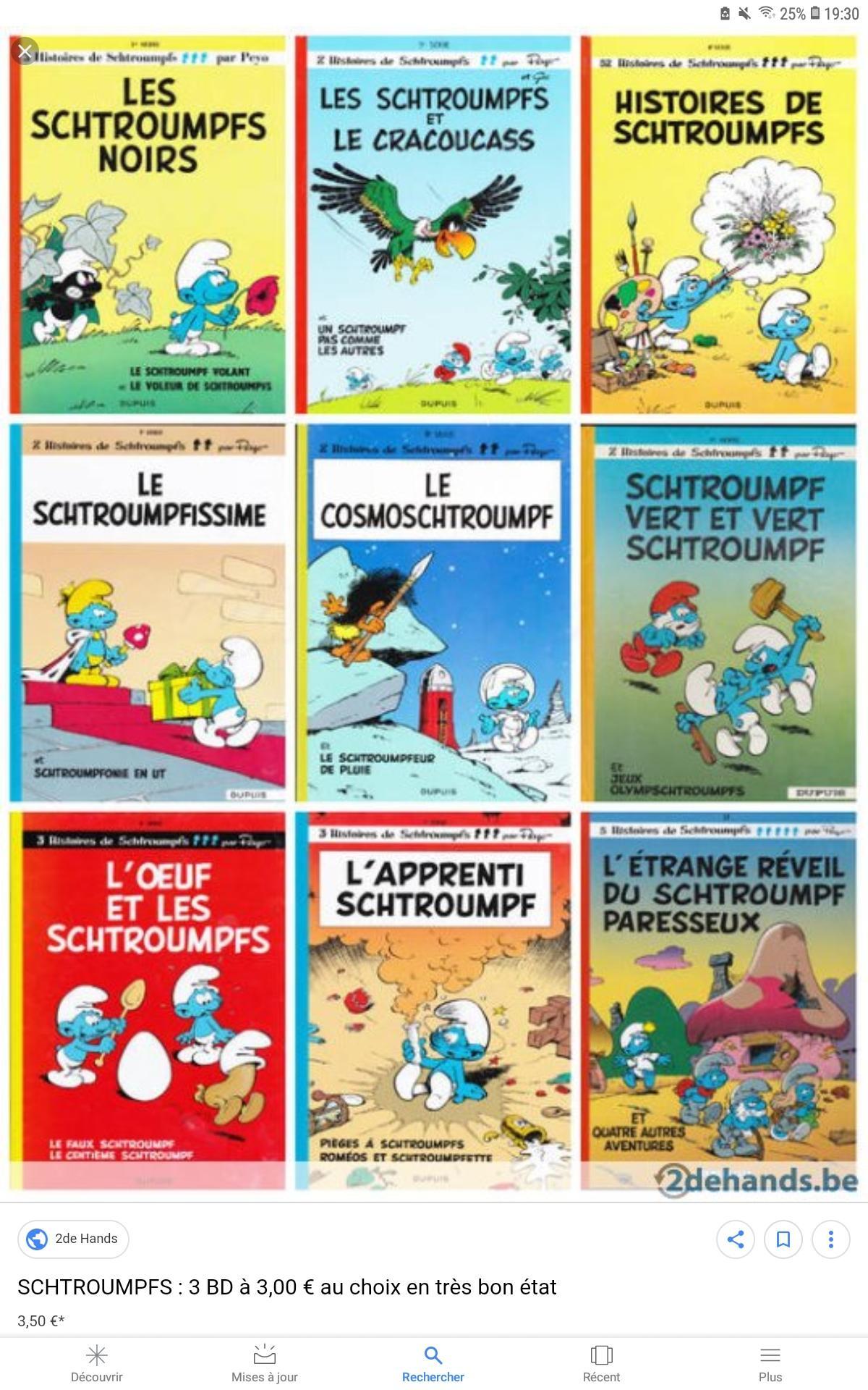 troc de troc recherche des bd de schtroumpf image 0