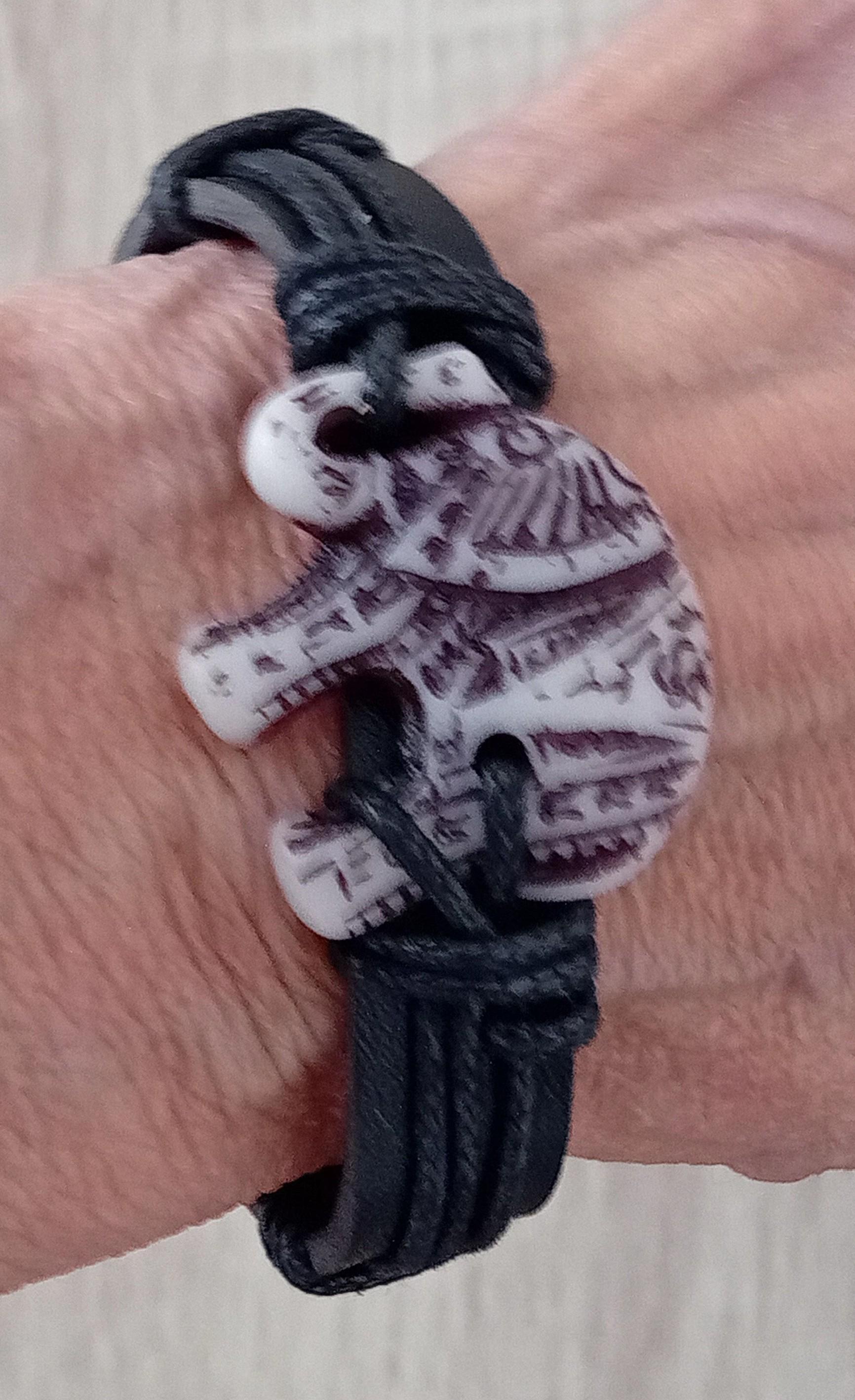 troc de troc bracelet rétro en cuire tressé " Éléphant " image 2