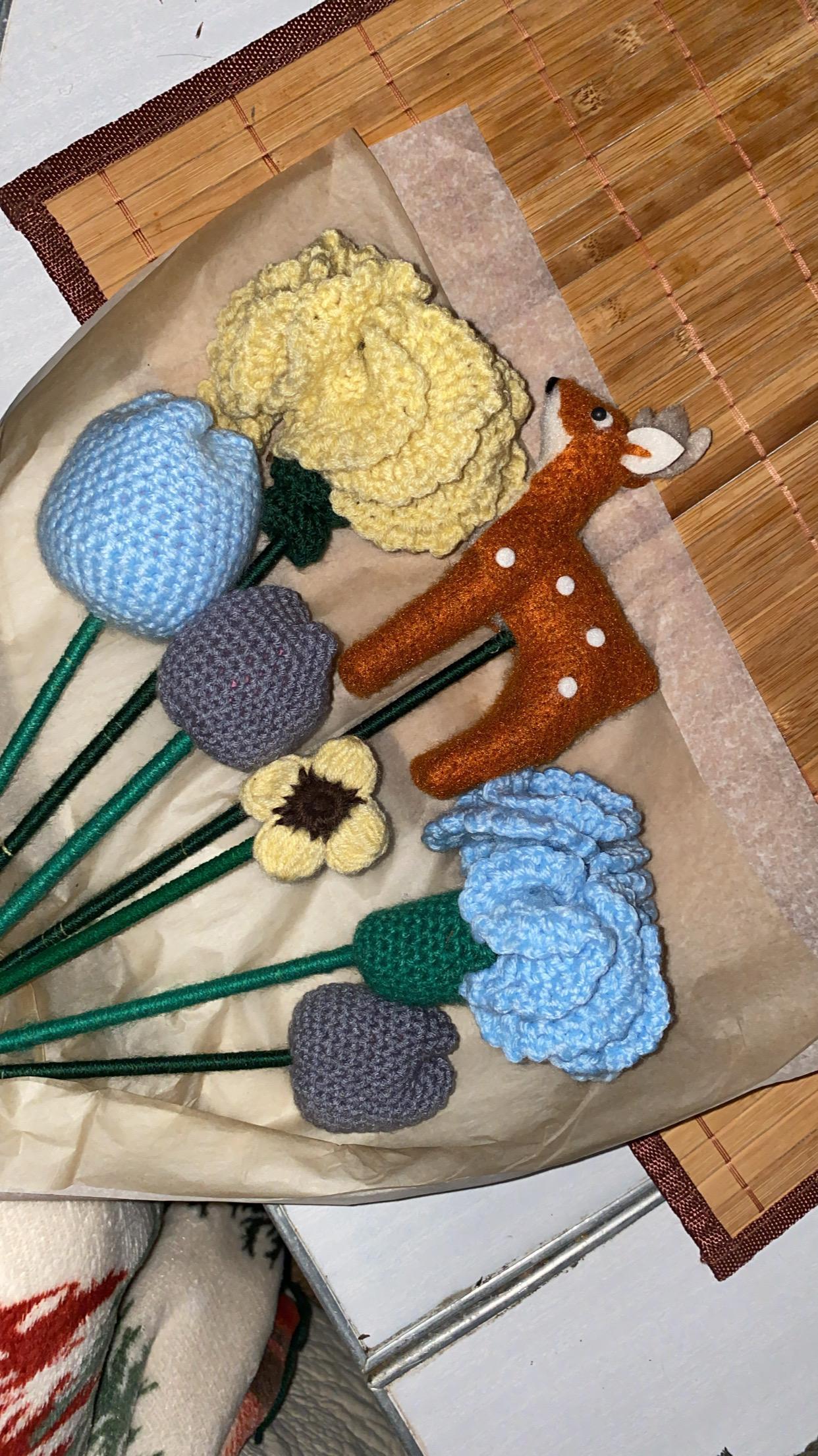 troc de troc bouquet de fleur en crochet automnale image 0
