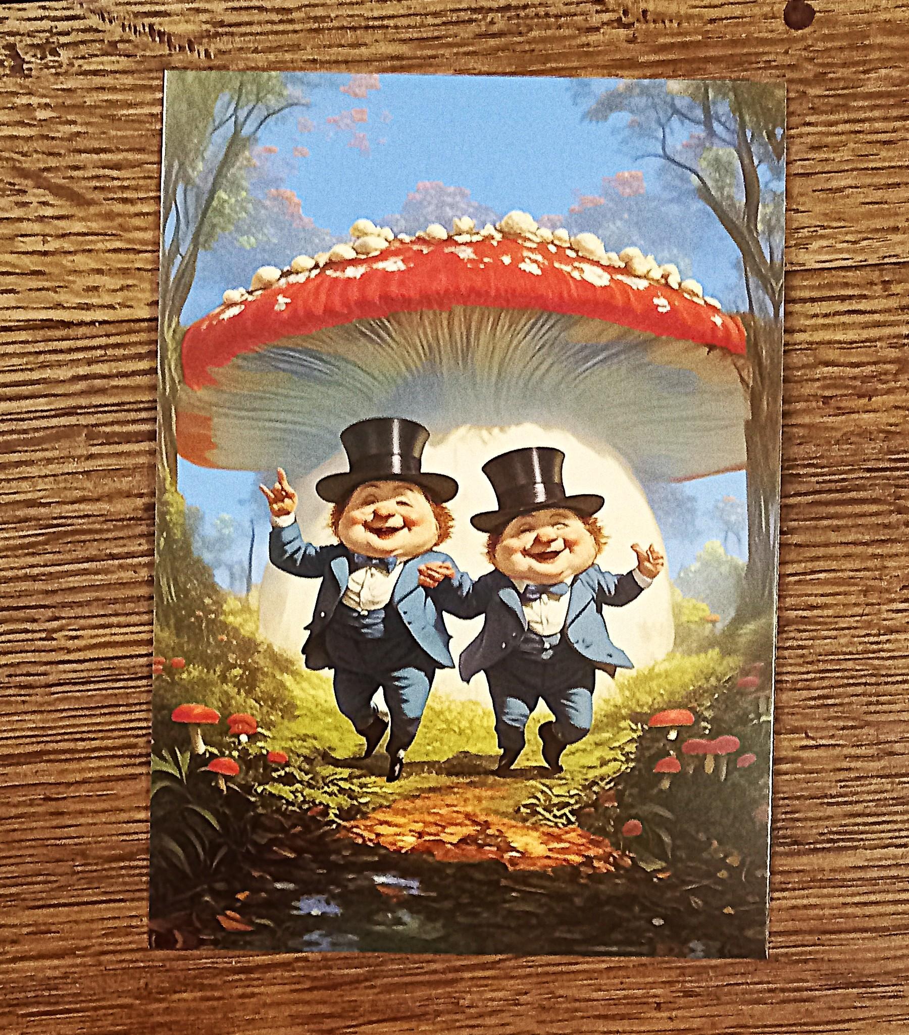 troc de troc carte postale "tweedledum & tweedledee". image 0