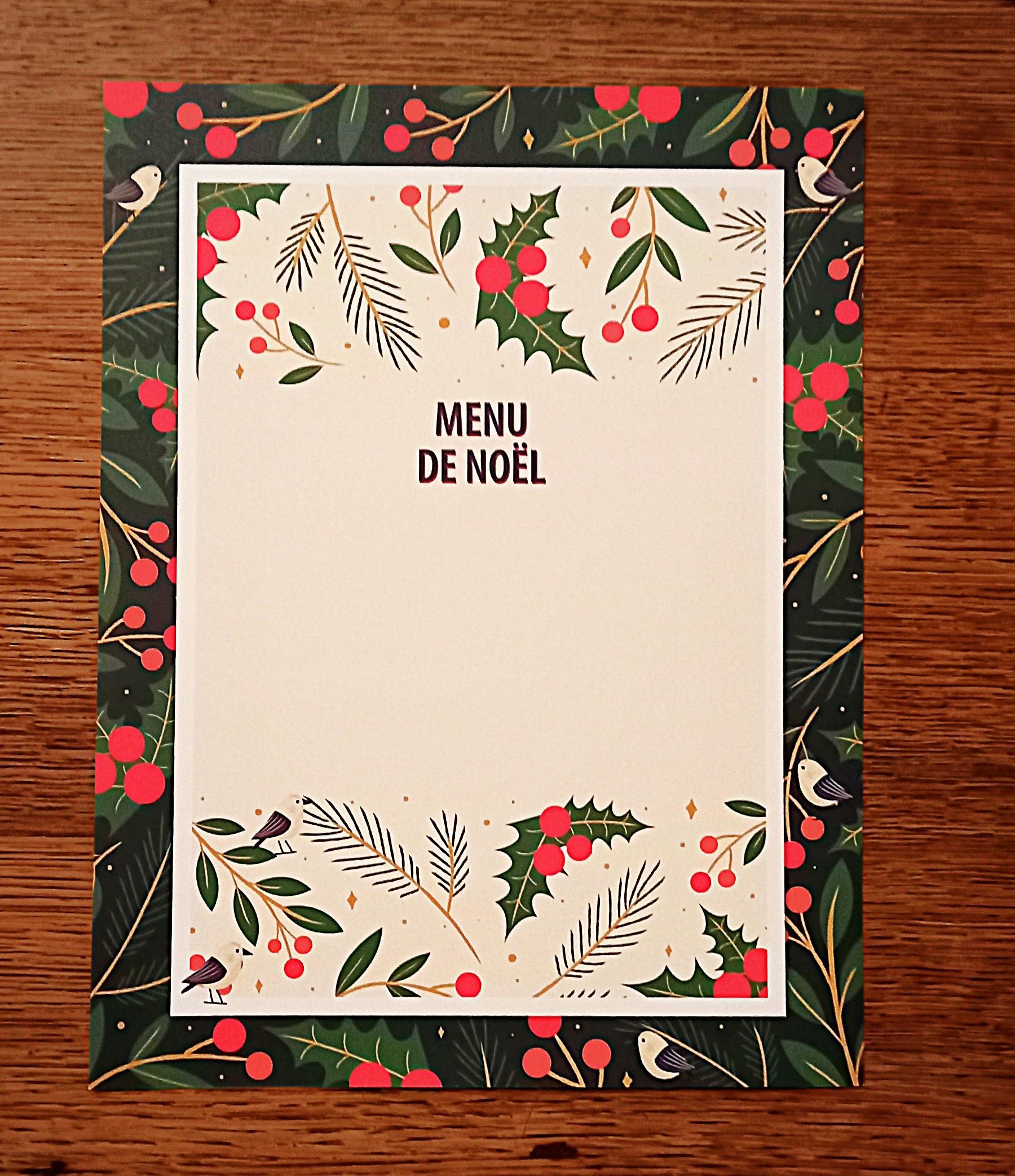 troc de troc papier "menu de noël". image 1
