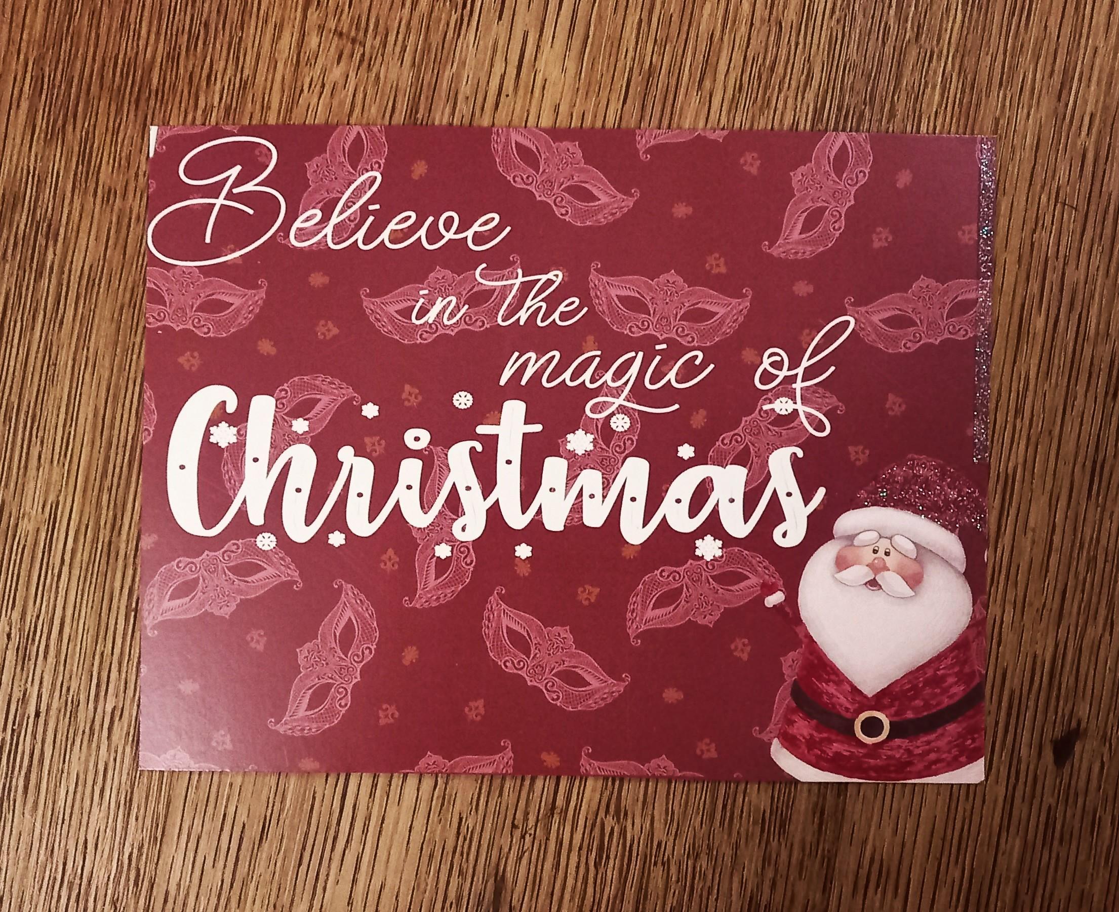 troc de troc carte "believe in the magic of christmas". image 0